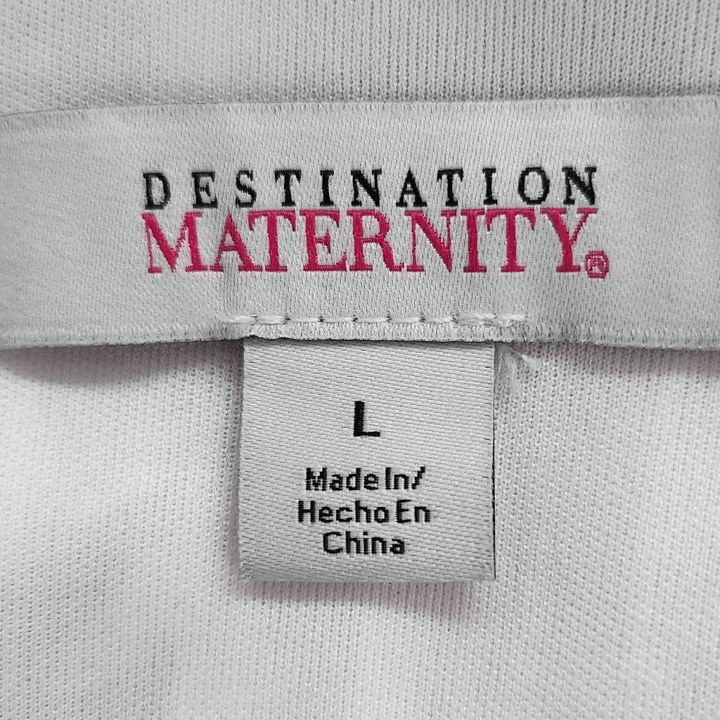 Destination Maternity Floral Print Pleated Wrap Dress Size Large Wedding Guest