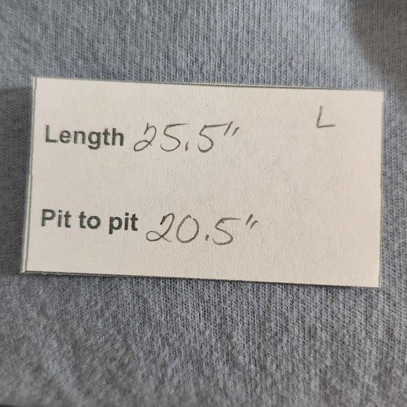 Honey Punch Blue Distressed Top with BRAT Embroidery Size Large, New