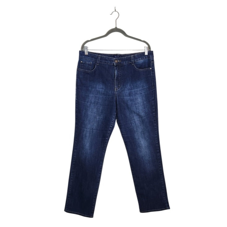 Bandolino Caroline Dark Wash Straight Leg Jeans Size 14
