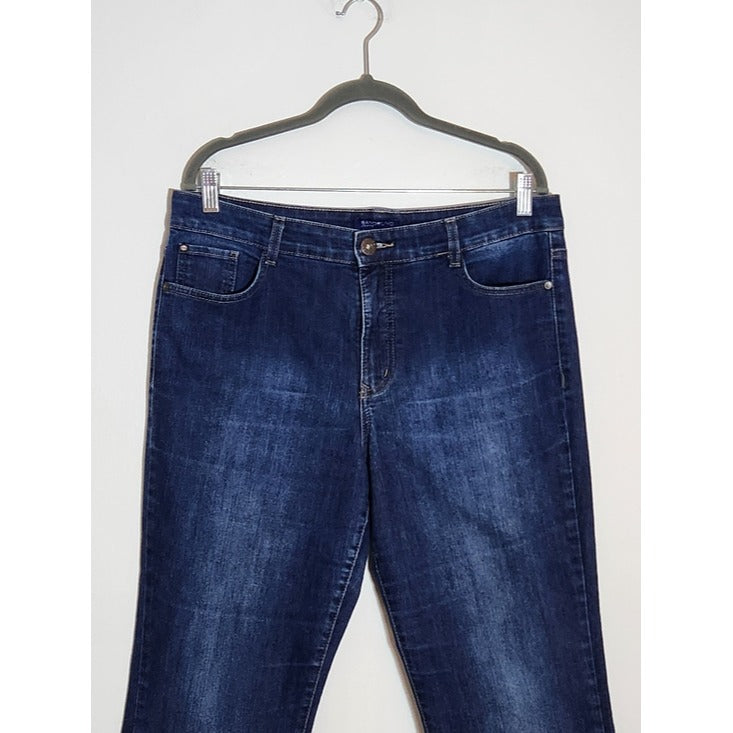 Bandolino Caroline Dark Wash Straight Leg Jeans Size 14