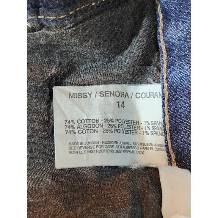 Bandolino Caroline Dark Wash Straight Leg Jeans Size 14