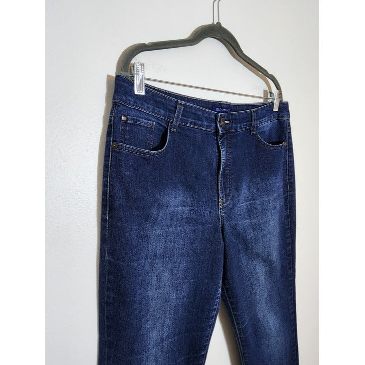 Bandolino Caroline Dark Wash Straight Leg Jeans Size 14