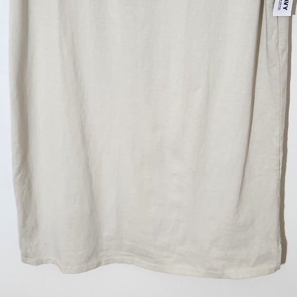 Old Navy Cream Short Sleeve Mini T-Shirt Dress NWT Size Small Mini Cream Dress