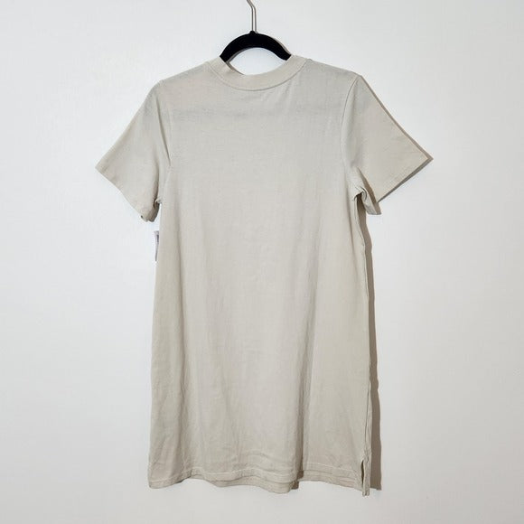 Old Navy Cream Short Sleeve Mini T-Shirt Dress NWT Size Small Mini Cream Dress