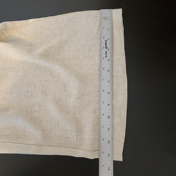 Hem and Thread Natural Jumpsuit with Open Back Size Small, New