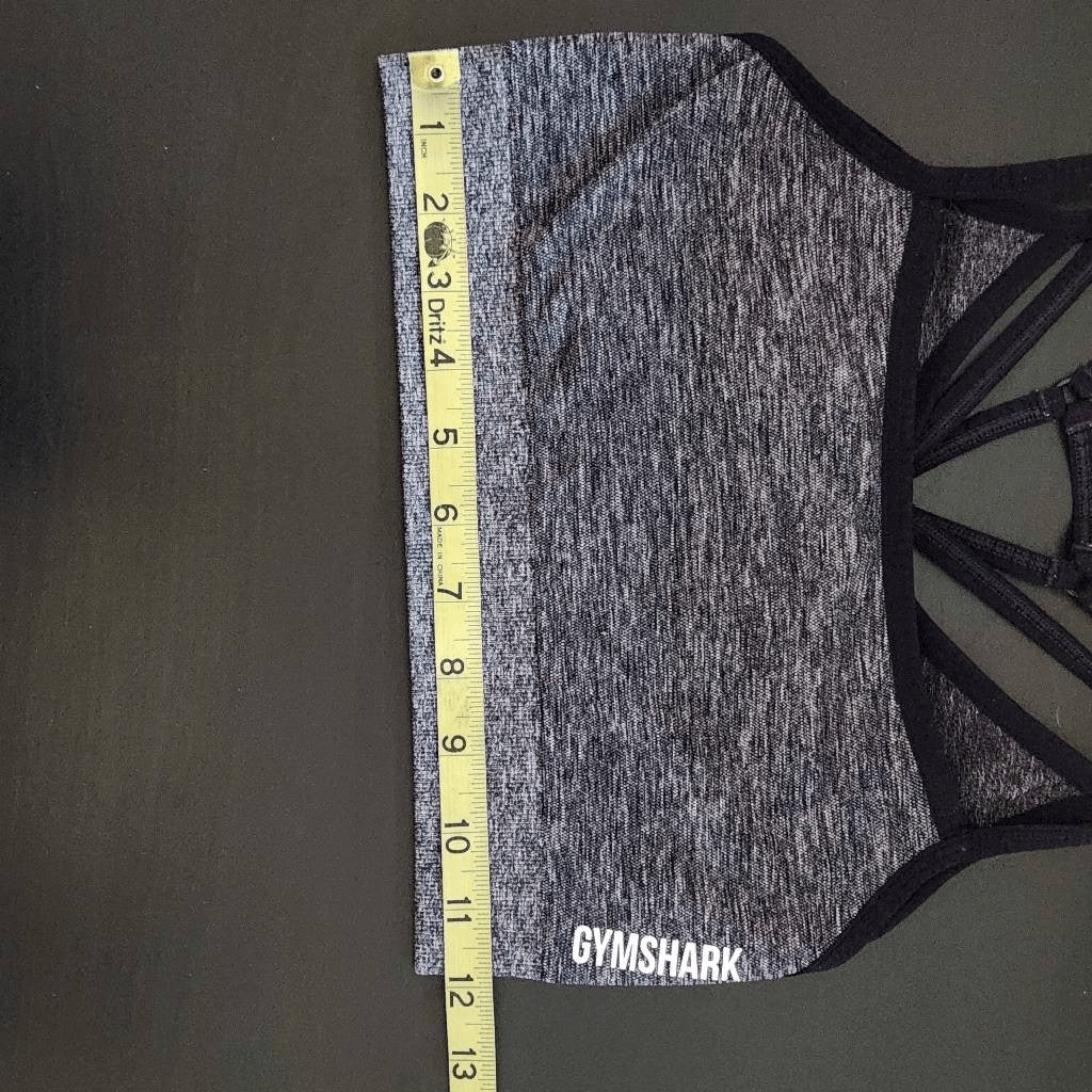 Gymshark Gray Sports Bra Size Small Gym Shark Gray and Black Sports Bra