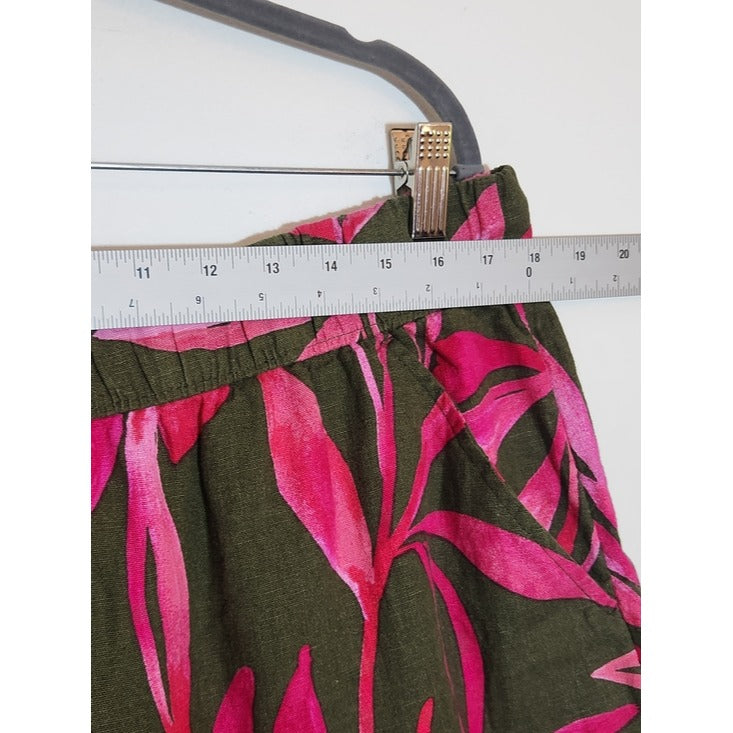 Time and Tru Green and Pink Tropical Print Matching Set Size XL (16-18) NWT