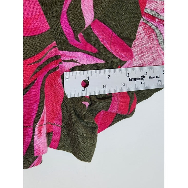 Time and Tru Green and Pink Tropical Print Matching Set Size XL (16-18) NWT