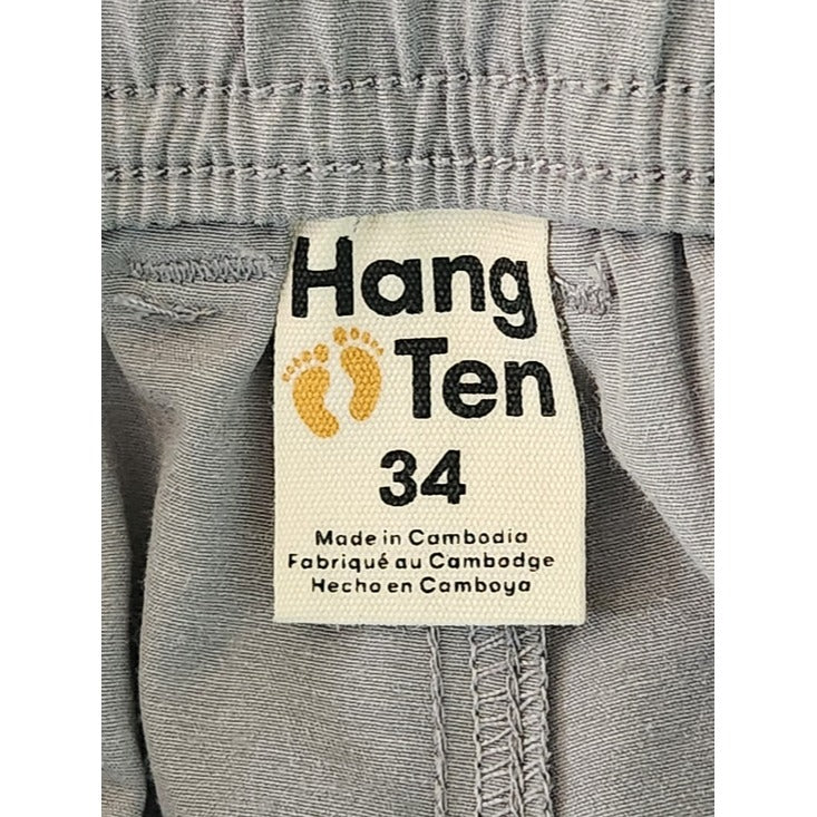 Hang Ten Mens 9-inch Inseam Gray Shorts NWT Size 34