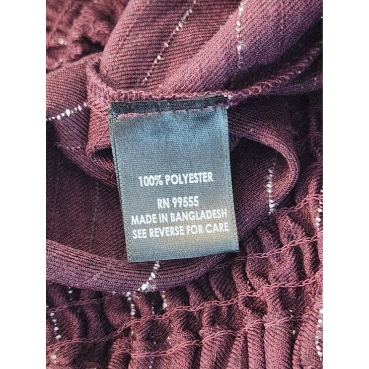 Deja Bleu Premium Eggplant Purple Tiered Peasant Maxi Skirt Size Medium