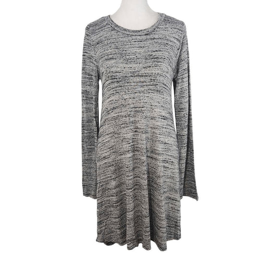 Michael Lauren Gray Long Sleeve Knit Dress NWT Size Medium Gray Shift Dress