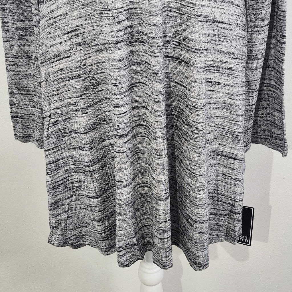 Michael Lauren Gray Long Sleeve Knit Dress NWT Size Medium Gray Shift Dress