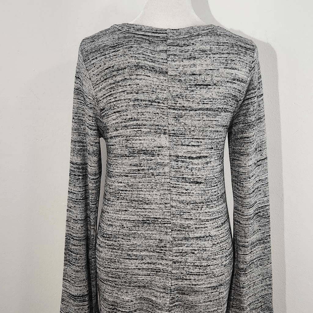 Michael Lauren Gray Long Sleeve Knit Dress NWT Size Medium Gray Shift Dress