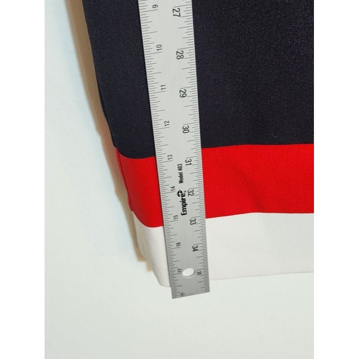 Sandra Darren Red and Black Colorblock Sheath Dress Size 10