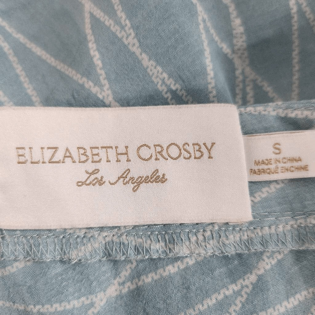 Elizabeth Crosby Blue Dolman Sleeve Blouse Size Small Poncho Style Top
