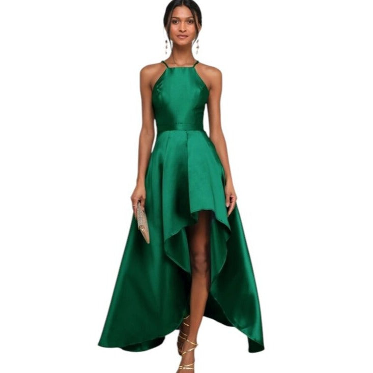 Lulus Green High Low Formal Dress Size Medium NWT Wedding Guest Dress