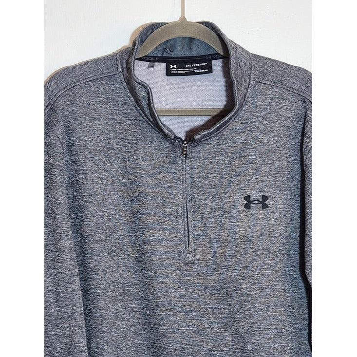 Under Armour Gray Quarter Zip Golf Pullover Size 2XL