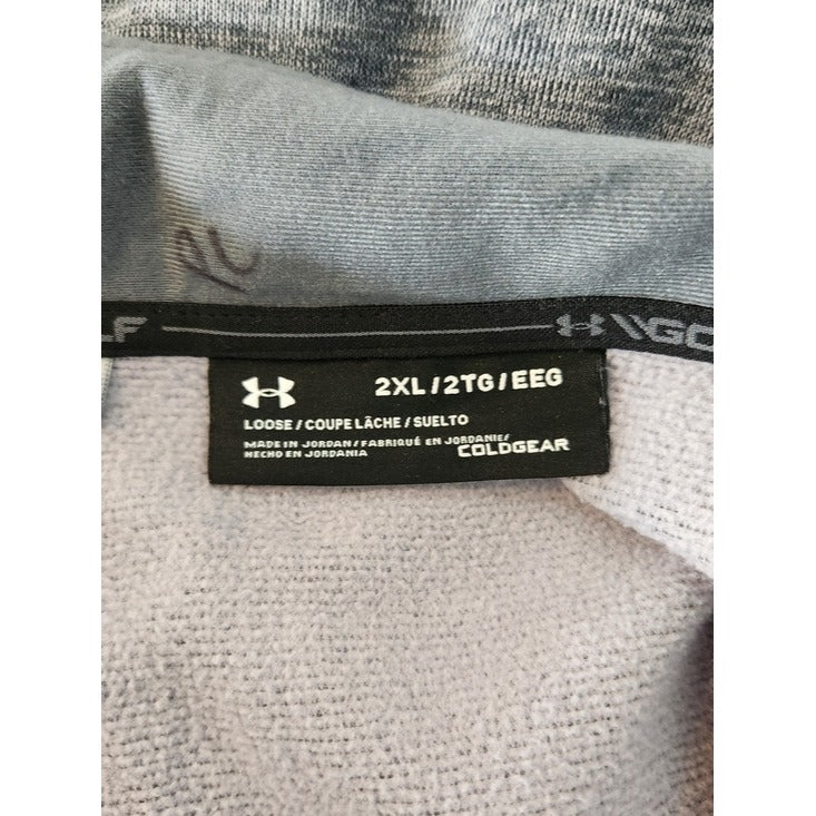 Under Armour Gray Quarter Zip Golf Pullover Size 2XL