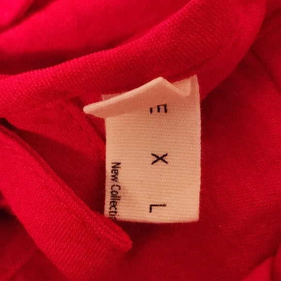 Exlura Red Tiered Mini Dress with Open Back Size Large