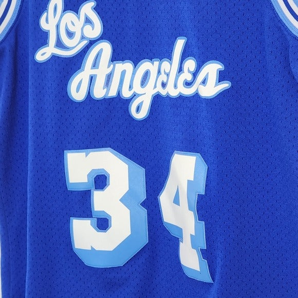 Mitchell & Ness Blue LA Lakers Shaquille O'Neal #34 Swingman Jersey Size Large