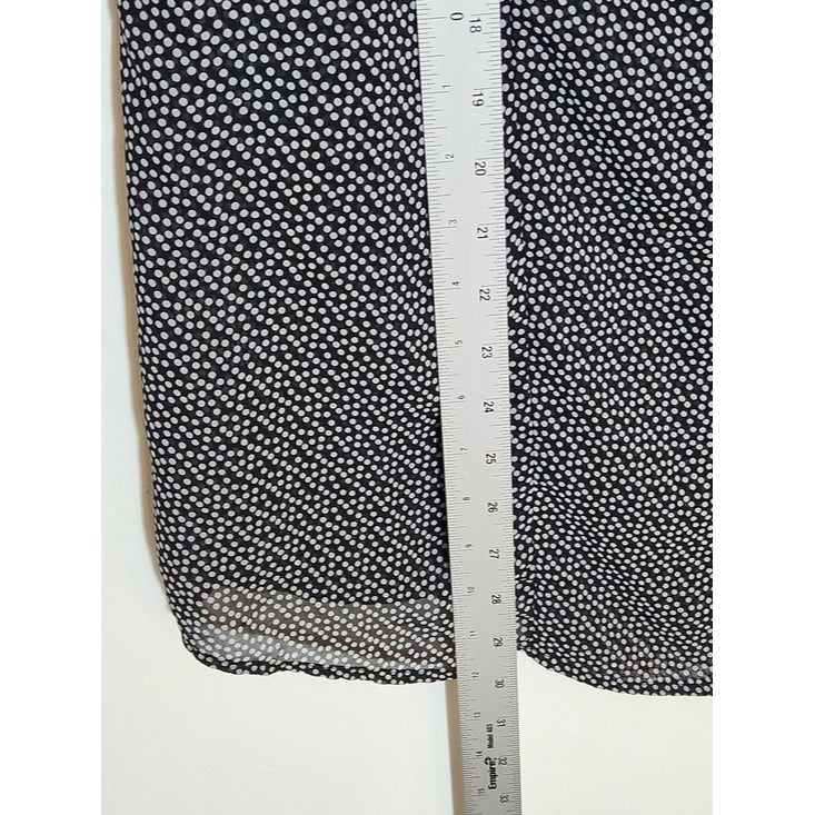 Adolfo Dominguez Black and White Polka Dot Blouse Size 10