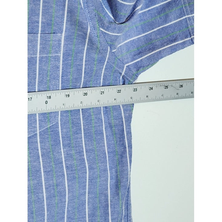 St. John's Bay Light Blue Stripe Button Down Shirt Size Large