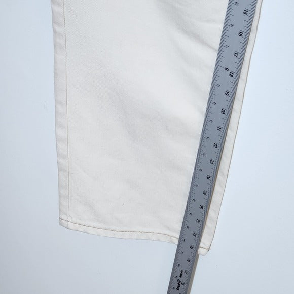 Fashion Nova High-Rise Cream Distressed Denim Size 30 NWOT