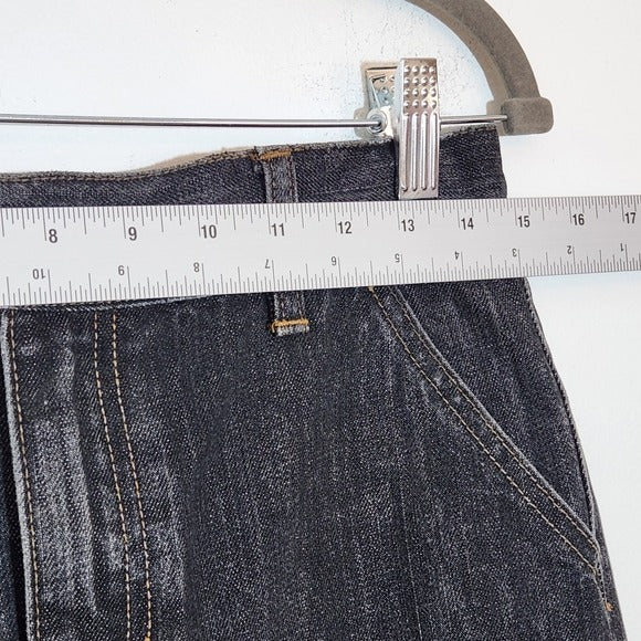 GAP Black Wash Straight Denim Skirt Size 6