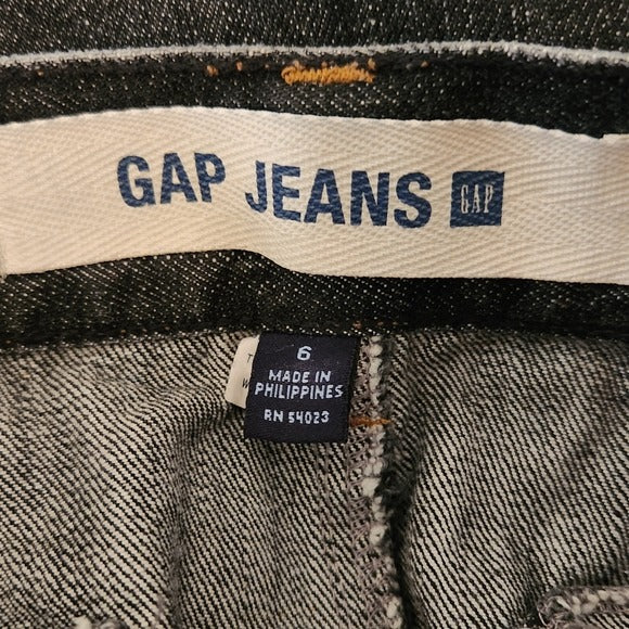 GAP Black Wash Straight Denim Skirt Size 6
