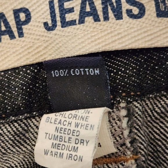 GAP Black Wash Straight Denim Skirt Size 6
