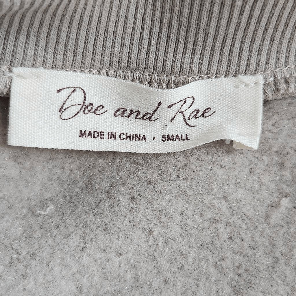 Doe and Rae Tan Oversized Pullover NWT Size Small Tan Oversized Sweatshirt