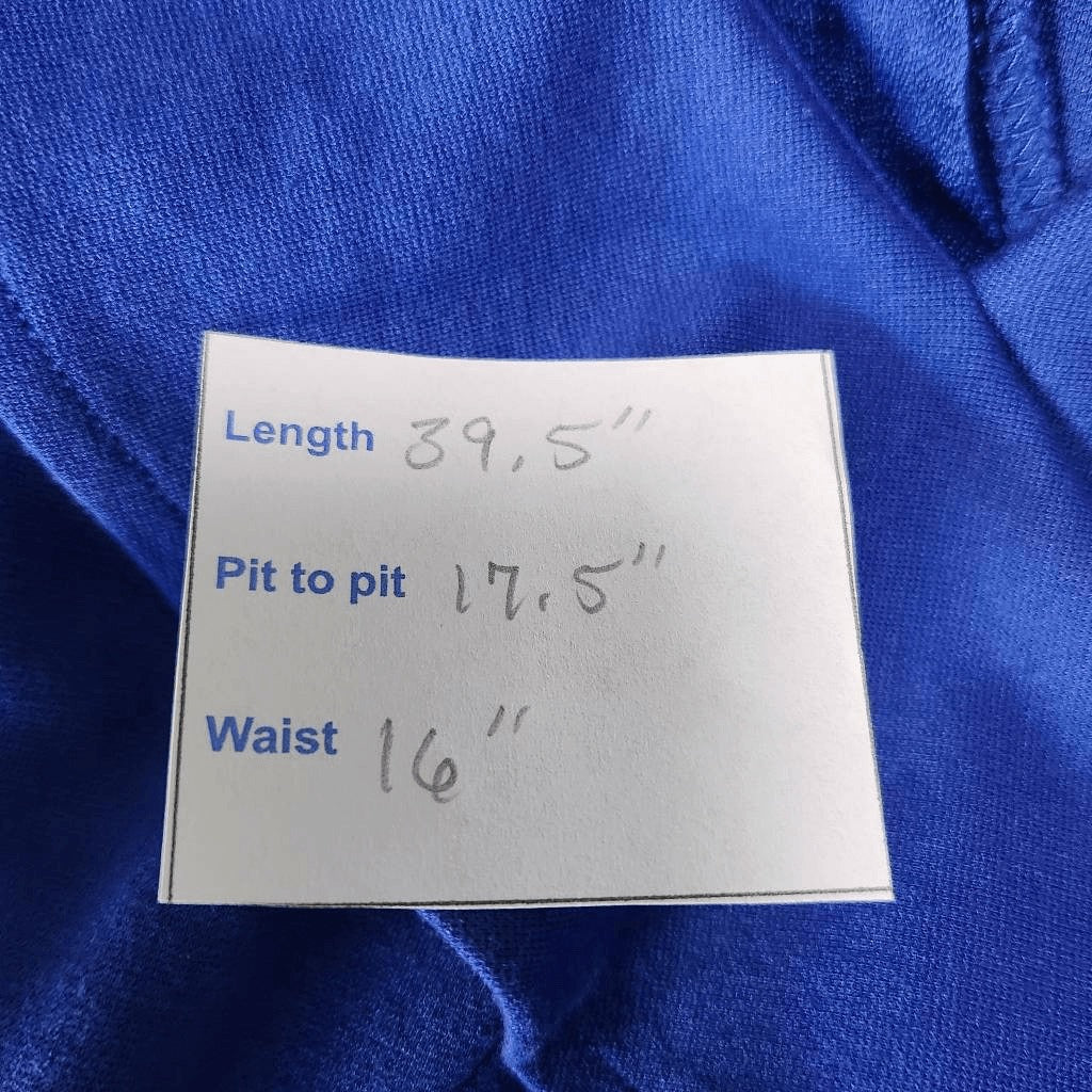 Love Squared Blue Stretch Sleeveless Dress Size 1X Plus Size Wedding Guest Dress