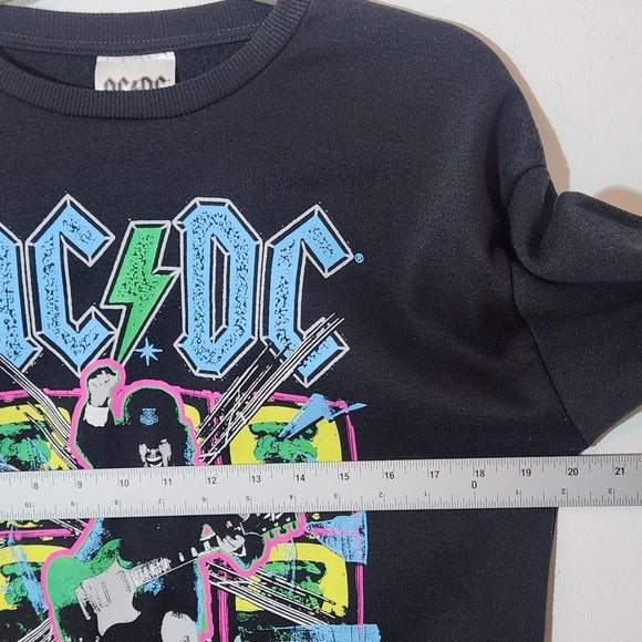 AC/DC Black Neon Graphic Sweatshirt Size XS