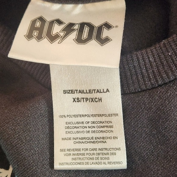 AC/DC Black Neon Graphic Sweatshirt Size XS