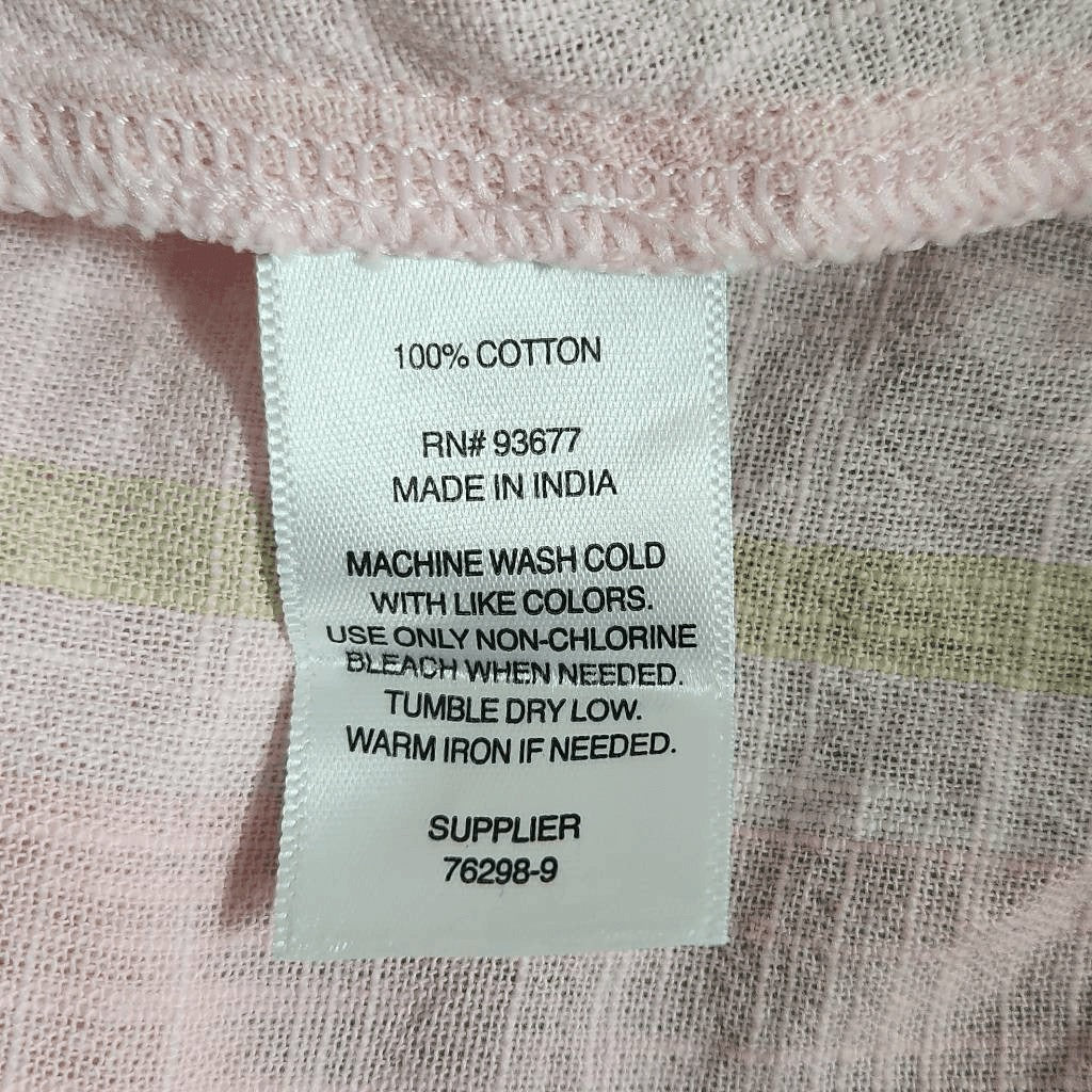 a.n.a Pink Striped Crop Top Cotton Striped Boho Top Size XL NWOT Powder Pink Top