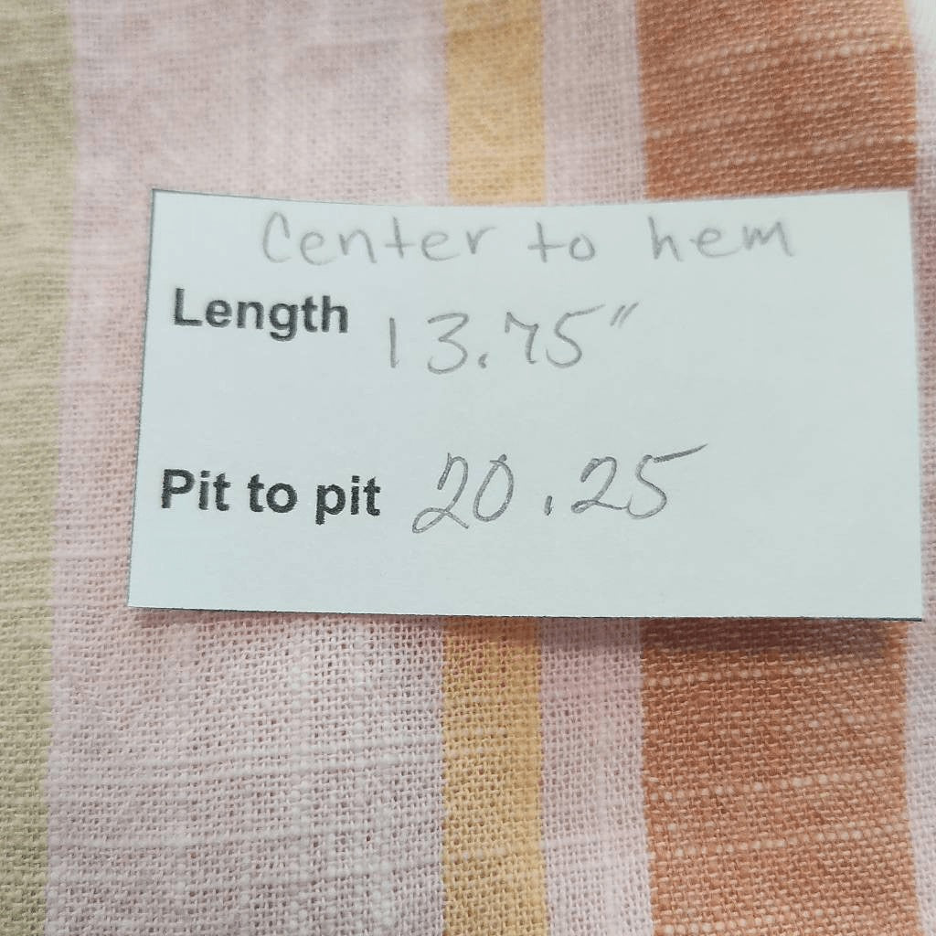 a.n.a Pink Striped Crop Top Cotton Striped Boho Top Size XL NWOT Powder Pink Top