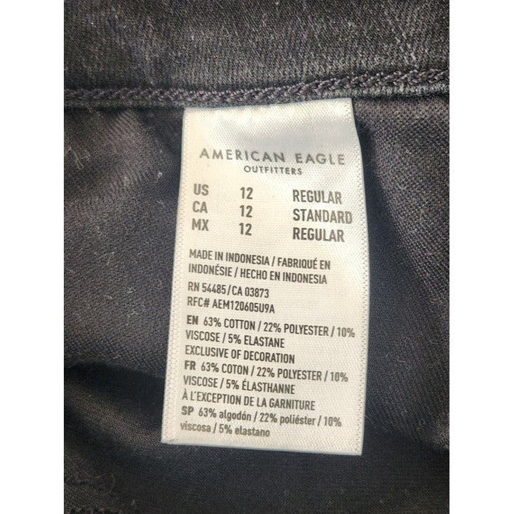 American Eagle Black High Rise Jegging Jeans Size 12