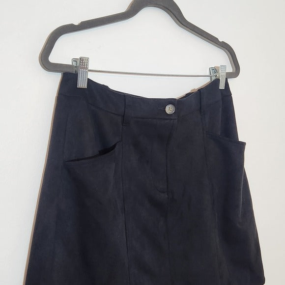 Philosophy Faux Suede Black Mini Skirt Size 12 Black Mini Skirt