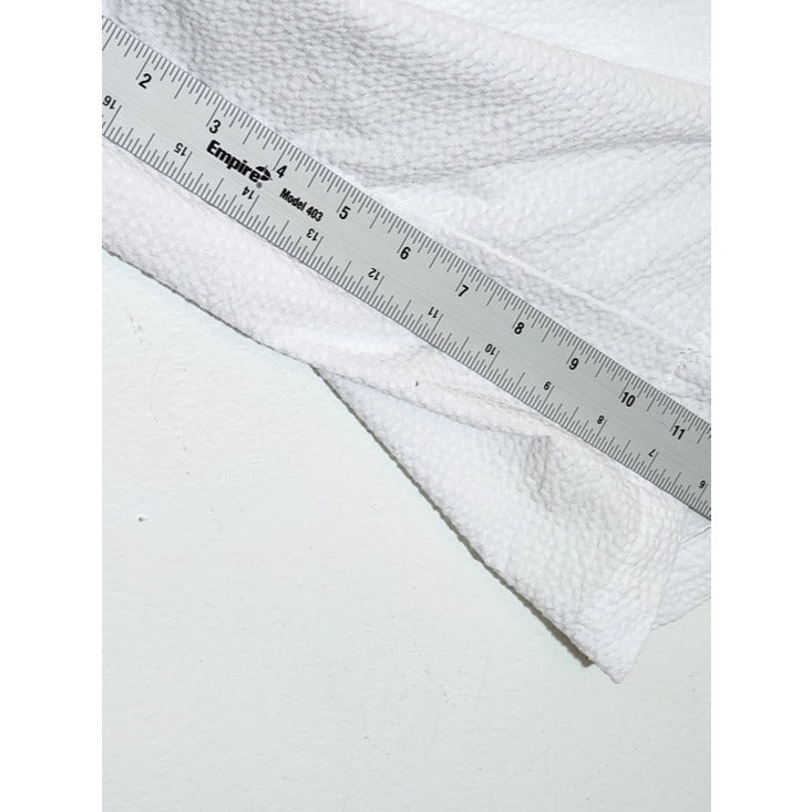 Linea Uomo White Textured Seersucker Shorts Size 36
