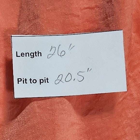 Entro Tiered Coral V-Neck Blouse with Tie Back NWT Size Small