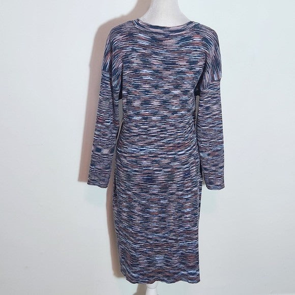 Terra & Sky Navy and Brown Button-Up Long Ribbed Knit Cardigan NWT Size 1X