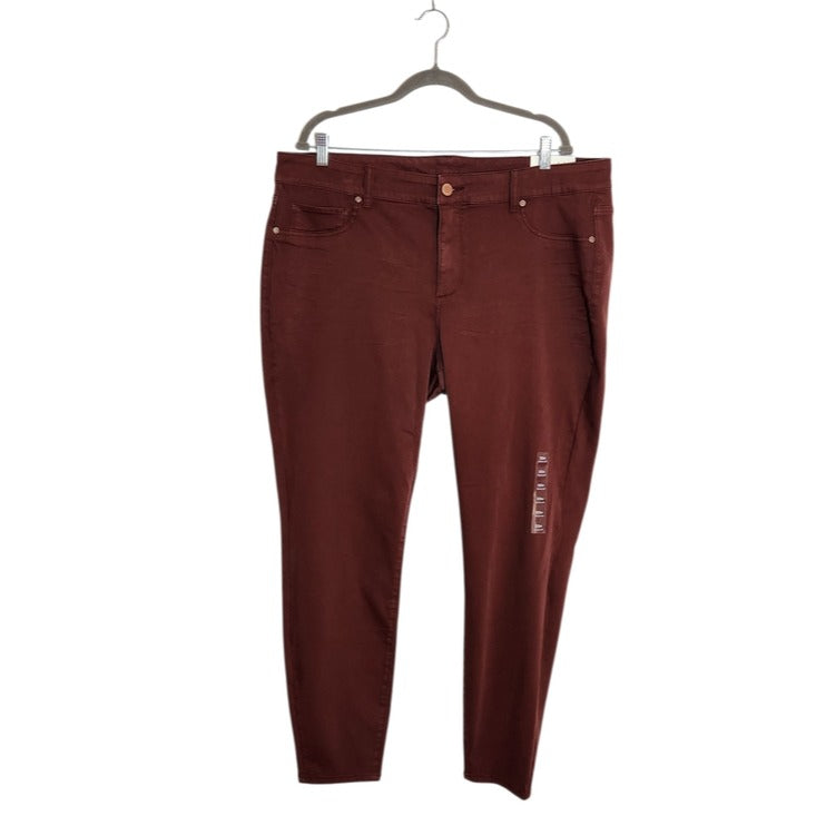 Maurices Brown Mid-Rise Jegging Skinny Pants Size 22W NWT