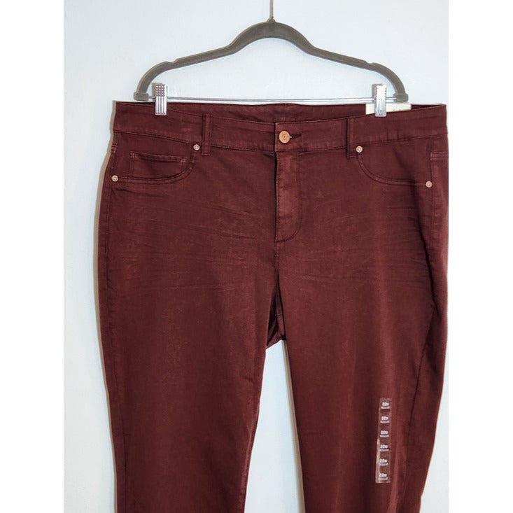 Maurices Brown Mid-Rise Jegging Skinny Pants Size 22W NWT