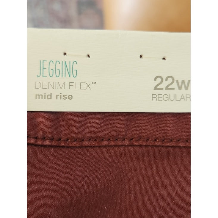 Maurices Brown Mid-Rise Jegging Skinny Pants Size 22W NWT