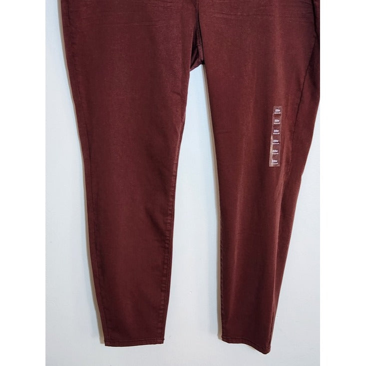 Maurices Brown Mid-Rise Jegging Skinny Pants Size 22W NWT