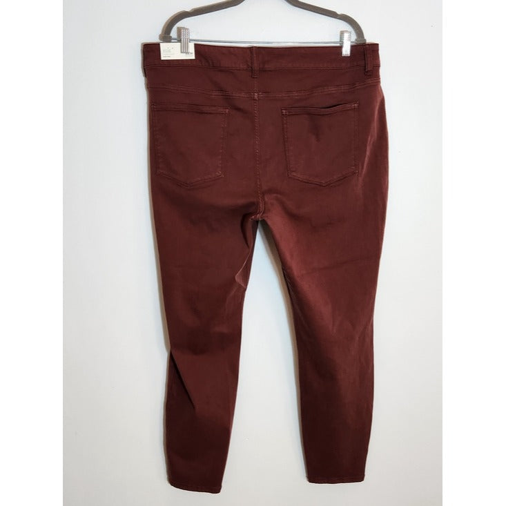 Maurices Brown Mid-Rise Jegging Skinny Pants Size 22W NWT