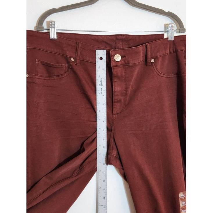 Maurices Brown Mid-Rise Jegging Skinny Pants Size 22W NWT