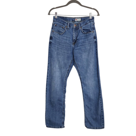 Wrangler Relaxed Boot Jeans Medium Wash Distressed Size 29 x 30 Flaw