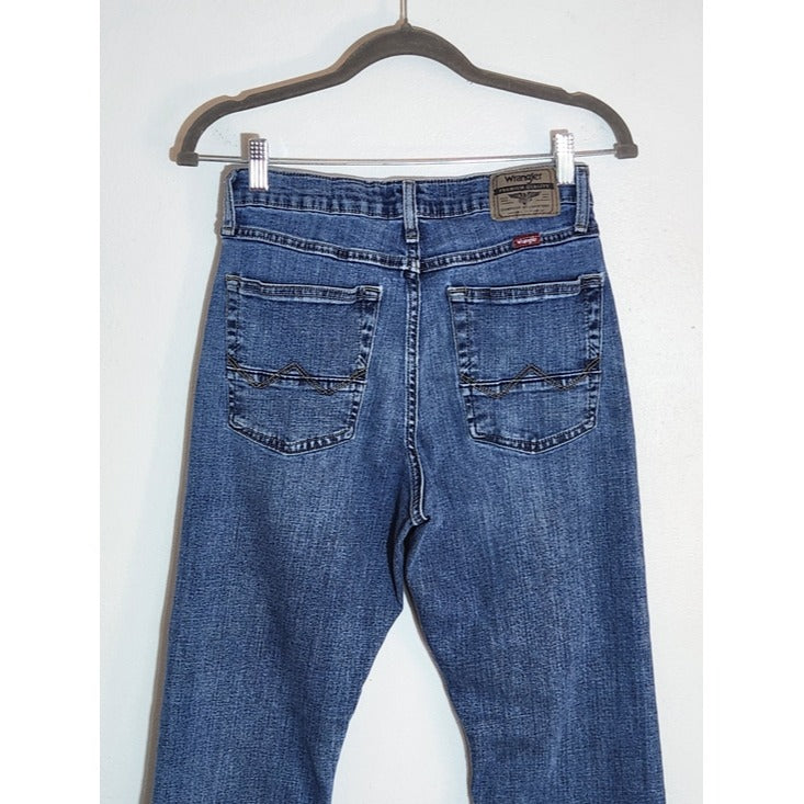 Wrangler Relaxed Boot Jeans Medium Wash Distressed Size 29 x 30 Flaw