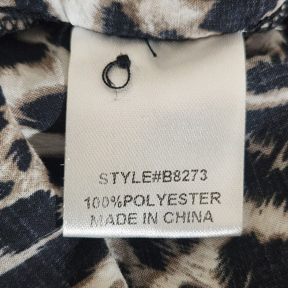 Jodifl Leopard Print Long Sleeve Mini Dress Size Medium Leopard Shift Dress